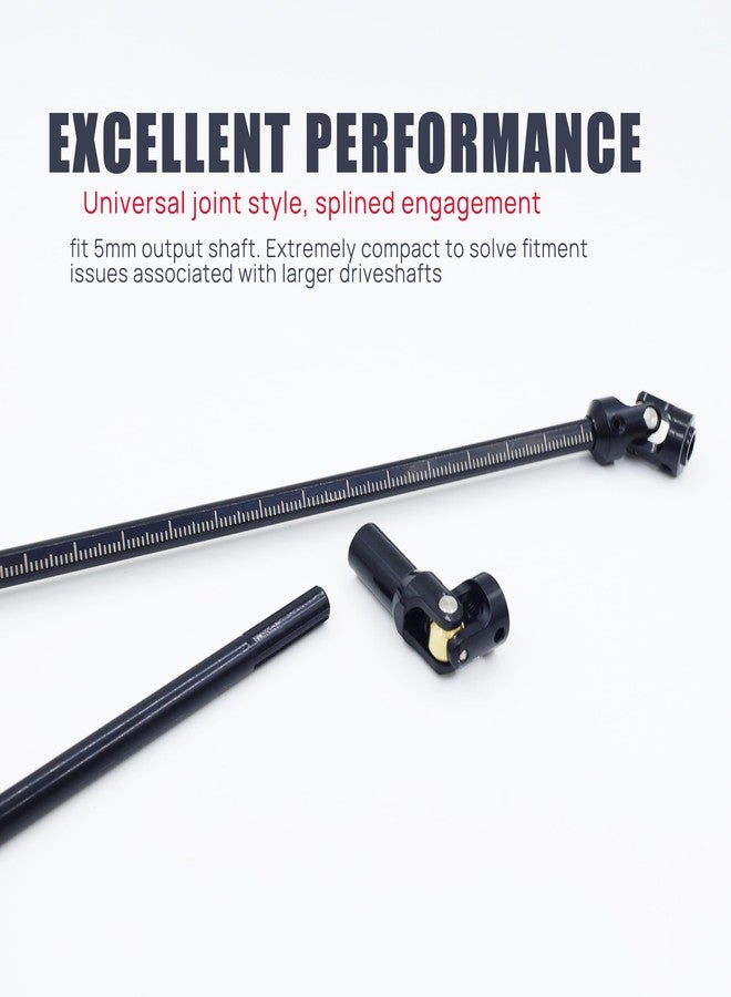 Raflot SCX10 Drive Shaft 2pcs 68-229mm Cut to Length Stainless Steel Driveshaft for 1/10 RC Crawler LCG Rig Sportys Scalers GSPEED Capra SCX10 Pro Element DIY SCX10(Black) - Image 2